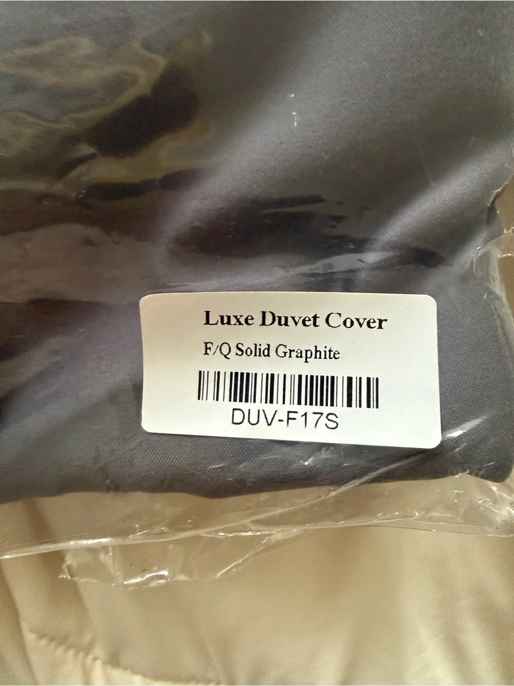 BROOKLINEN Percale Duvet Cover Full/Queen, Dark Gray + Tote Bag GWP 🩶💤